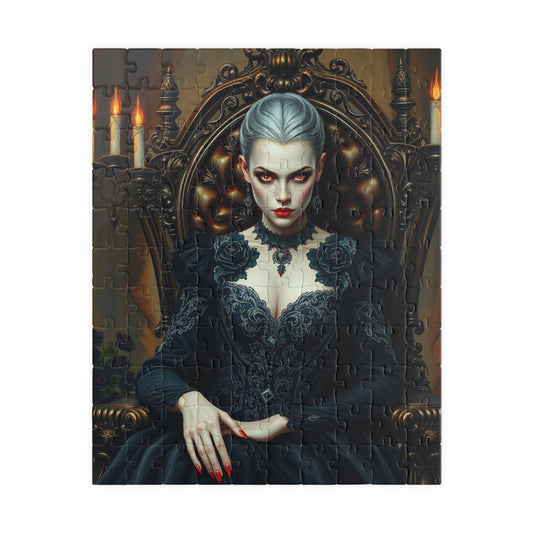 Gothic Vampire Puzzle, Dark Fantasy Art Jigsaw Game for Adult Puzzle Lovers, Home Entertainment, Gift for Friends, Mindfulness Brain Teaser 110 pcs (Vertical) Puzzle The Puzzle Chest
