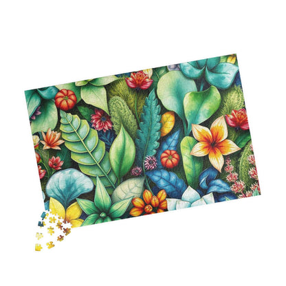 Wildflower Whirl Tropical Floral Puzzle, 110, 252, 520, 1014-piece Flower Puzzle, Botanical Game