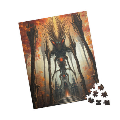 Enigmatic Forest Creature Puzzle | 110, 252, 520, 1014-piece | Dark Fantasy Art, Unique Gift for Puzzle Lover, Cozy Nights Solo Fun, Mindful Puzzle The Puzzle Chest