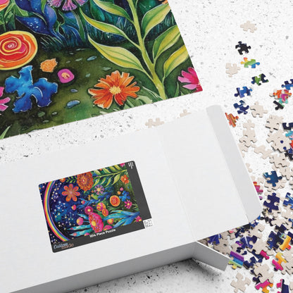 Trippy Puzzle, Glow in the Dark Garden, Otherworldly Hues Jigsaw Puzzle Game for Adults, Mind-Bending Design for Puzzle Lover, Enthusiasts Puzzle The Puzzle Chest