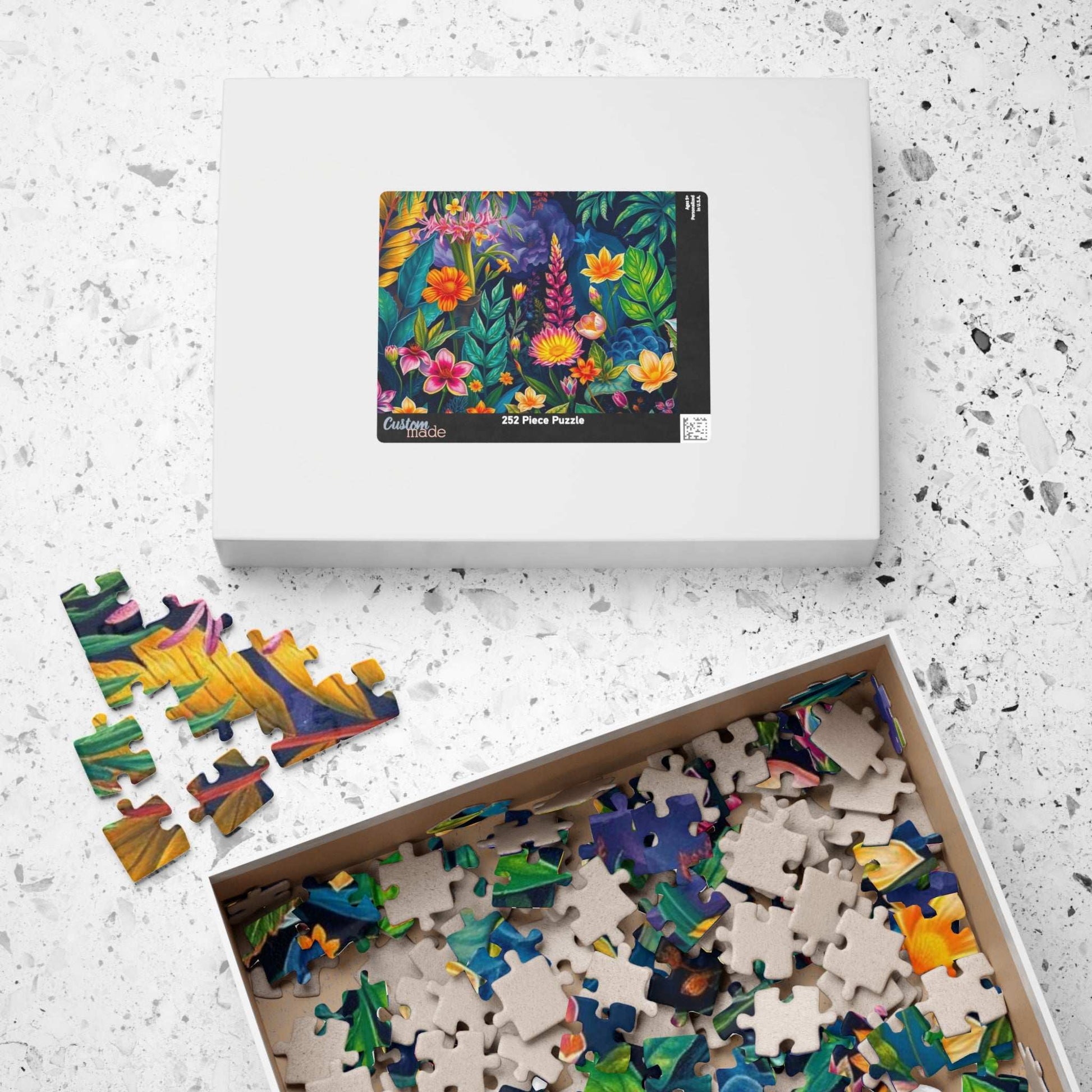 Twilight Garden Floral Jigsaw Puzzle - 110, 252, 520, 1014-piece Mystic Flower Puzzle