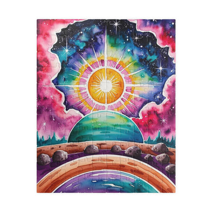 Galactic Sunrise Jigsaw Puzzle, Space Themed Puzzle with Stars Nebulae and Asteroids, Family Game Night Activity, Puzzle Enthusiast Hobbyist 110 pcs (Vertical) Puzzle The Puzzle Chest