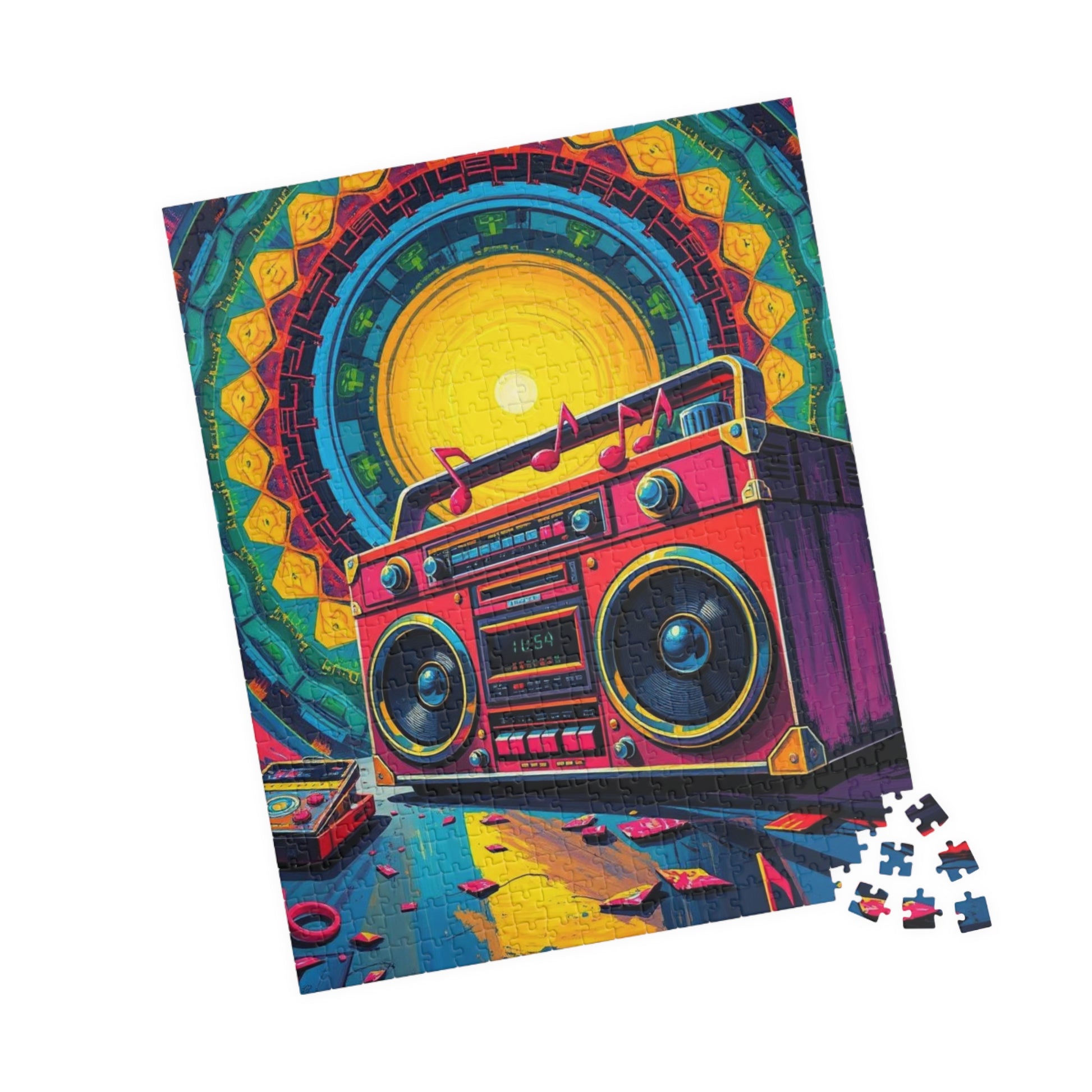 Retro Boombox Puzzle - 110 to 1014 Piece Pop Art Jigsaw Game, Music Lover Gift for Friend, Home Entertainment, Game Night Fun, 80s Nostalgia Puzzle The Puzzle Chest