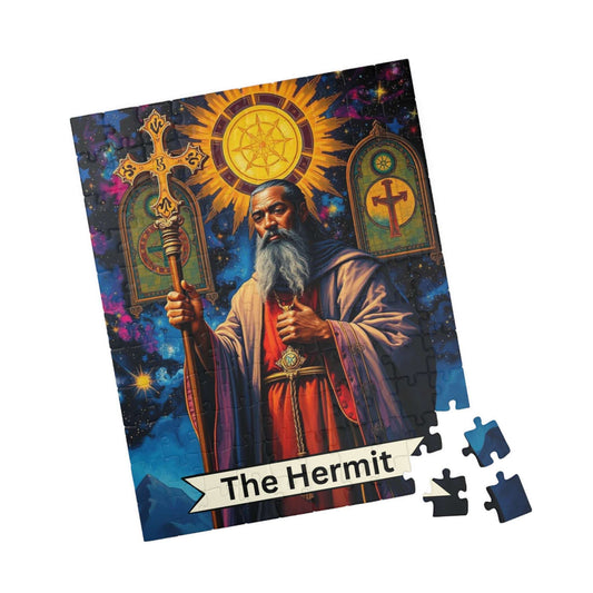 Mystical Hermit Puzzle - Tarot Card Style Art, Meditation Activity Holiday Birthday Gift for Puzzle Lovers, Mindfulness and Relaxation 110 pcs (Vertical) Puzzle The Puzzle Chest