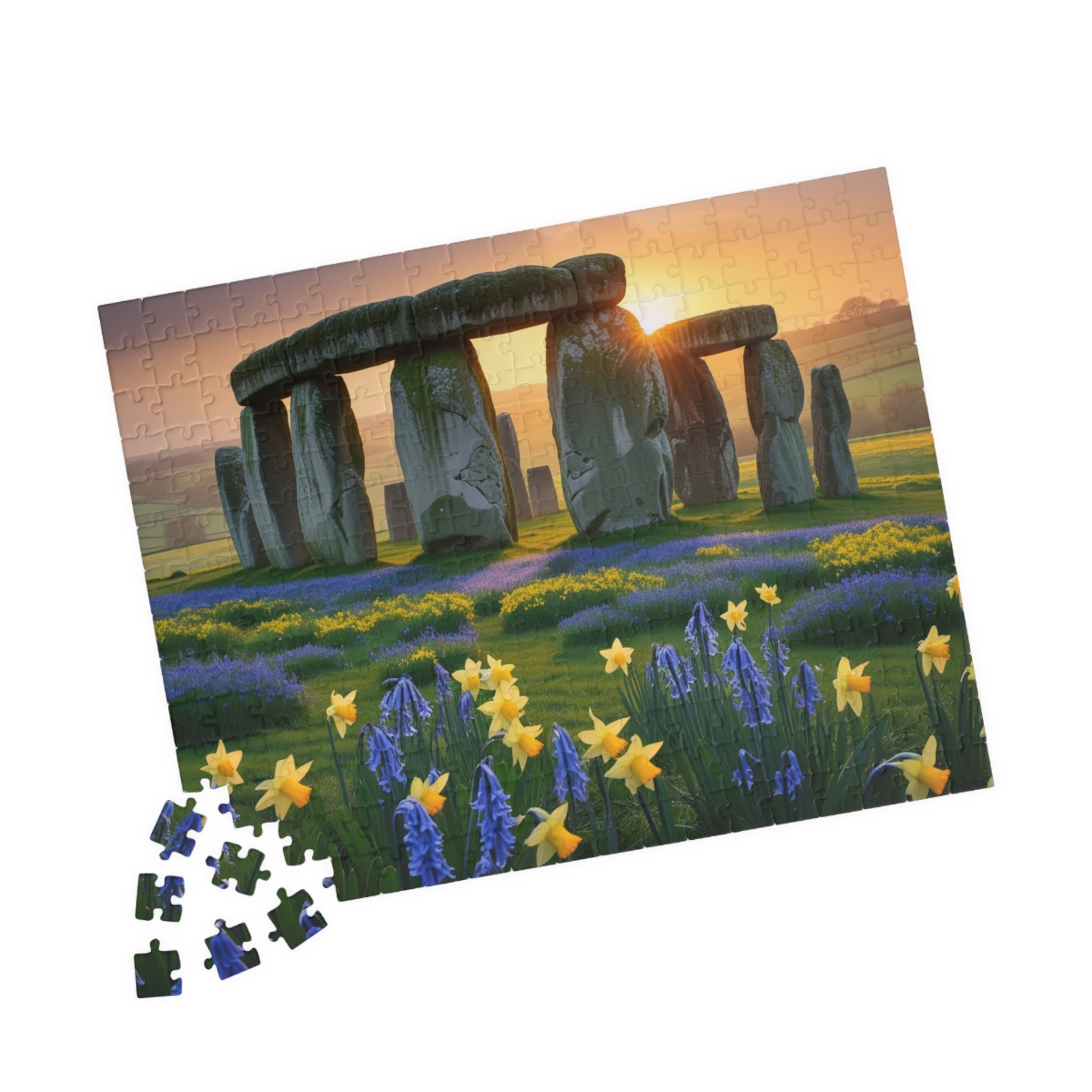 Stonehenge Sunrise Puzzle - 110, 252, 520, 1014-Piece, Famous European Landmark Jigsaw, Mind Game, Meditation Activity, Gift Puzzle The Puzzle Chest