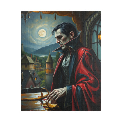 Gothic Vampire Puzzle, Perfect for Halloween, Horror Decor, Family Game Night, Unique Gift, 110-1014-piece Options 520 pcs (Vertical) Puzzle The Puzzle Chest