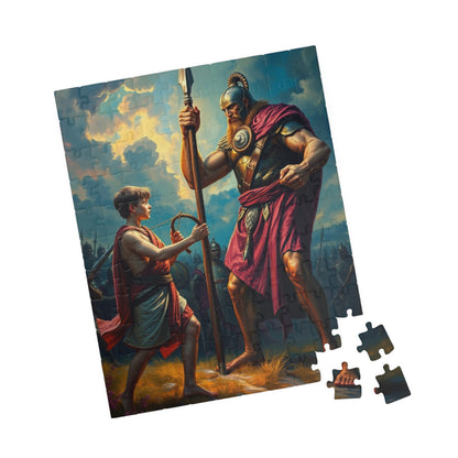David and Goliath Puzzle, Classic Jigsaw for Family Fun, Perfect Gift for Puzzle Lovers, Educational Challenge for All Ages, Art Collector's