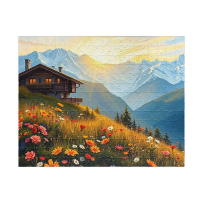 Scenic Mountain Jigsaw Puzzle - 110, 252, 520, 1014-piece, Nature Decor, Gift for Nature Lovers, Family Fun, Indoor Activity 252 pcs (Horizontal) Puzzle The Puzzle Chest