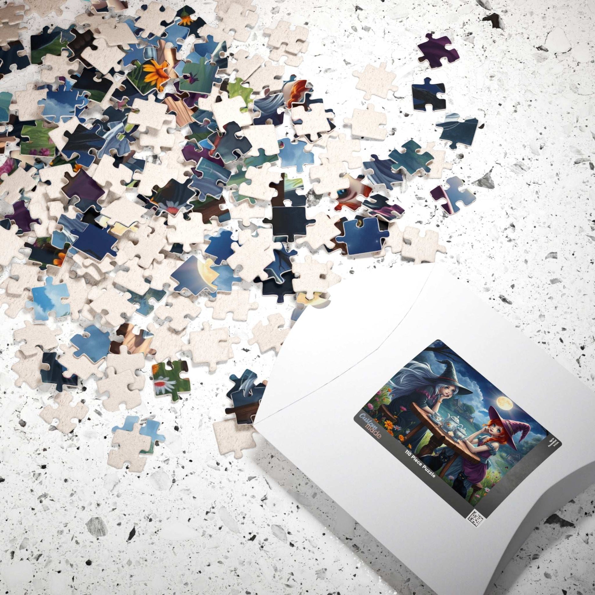 Magical Tea Time Puzzle, Enchanting Puzzle Art, Halloween Witch-Themed Jigsaw Game, Family Night, Fantasy Gift for Puzzle Lover Puzzle The Puzzle Chest
