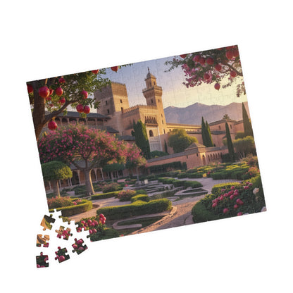 Alhambra Palace Landmark Puzzle, Spanish Architecture Jigsaw Game, Pomegranate Tree Garden, Family Entertainment, Quiet Leisure Activity Puzzle The Puzzle Chest
