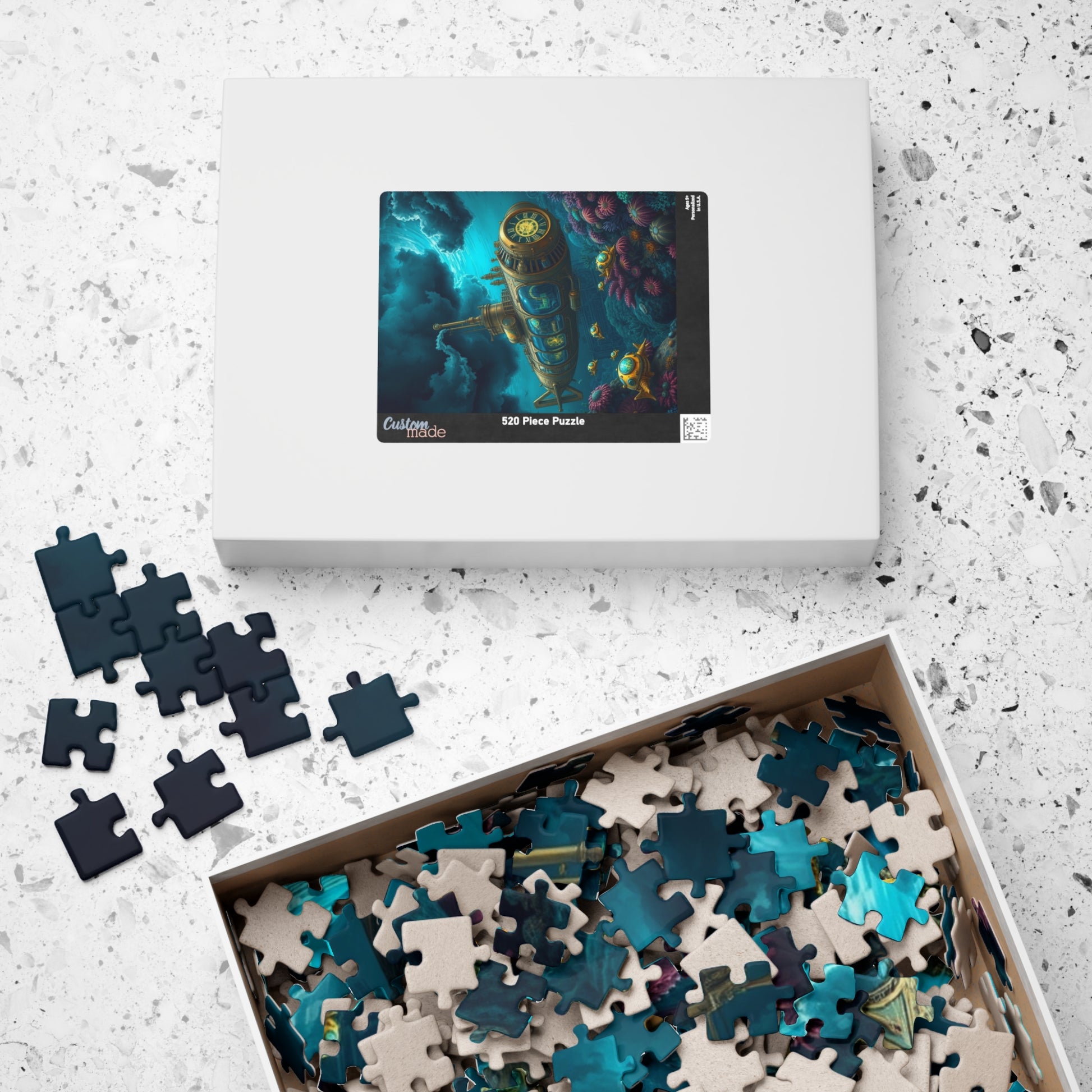 Underwater Submarine Puzzle | Steampunk Adventure | Perfect Gift for Ocean Lovers, Family Game Night, Unique Wall Art, Educational Fun Puzzle The Puzzle Chest