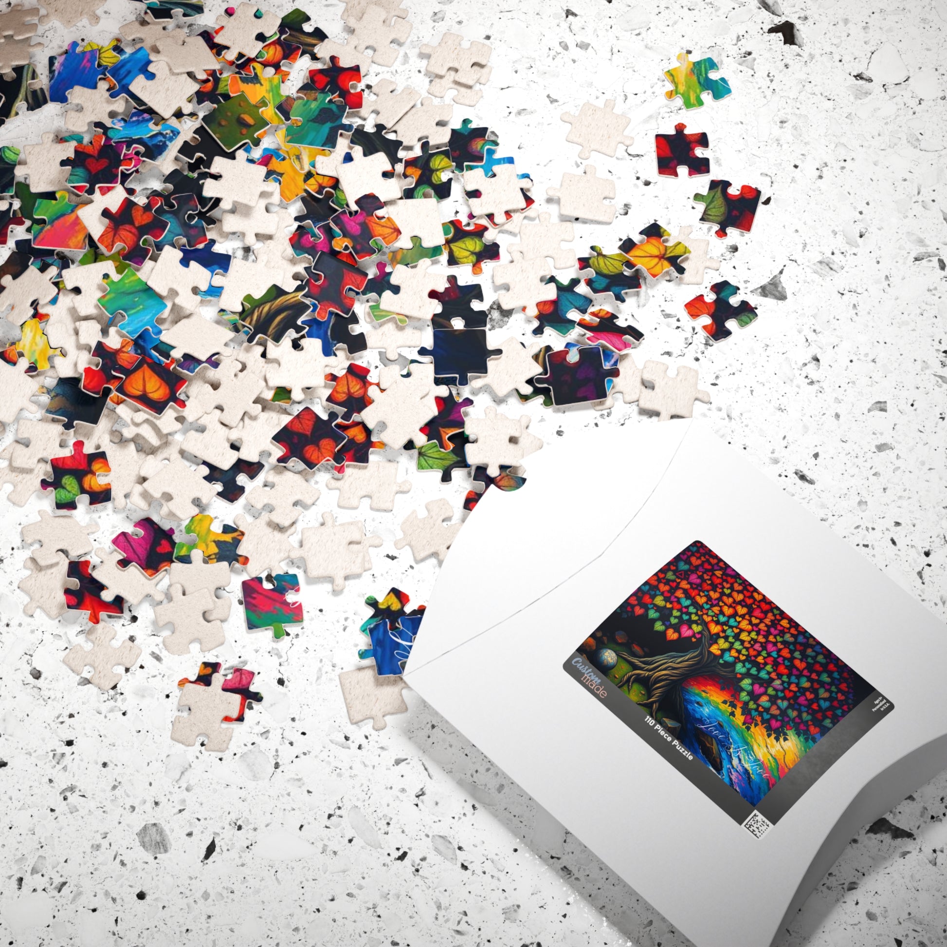 Tree of Pride Jigsaw Puzzle, Rainbow Heart Tree Puzzle, LGBTQ+ Art, Colorful Family Game, Pride Month Gift for Adult Indoor Entertainment Puzzle The Puzzle Chest