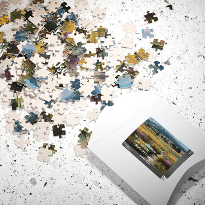 The Shepherd’s Meadow – Faithful Heart Jigsaw Puzzle, Inspirational Game, Biblical Quote Psalm 23:1 Faith-Based Gift Puzzle The Puzzle Chest
