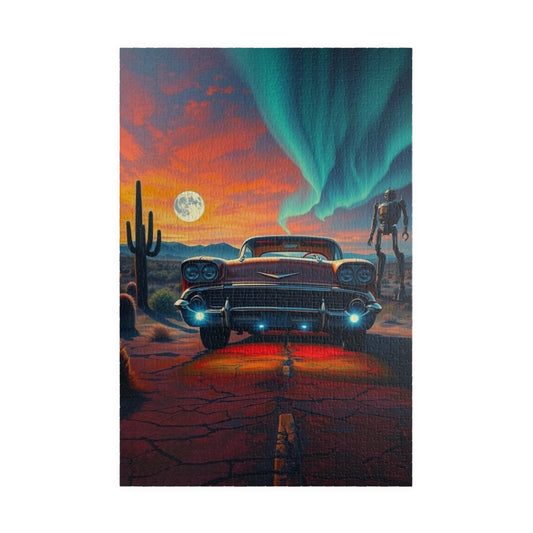 Vintage Car Puzzle, Retro 110-1014 Pieces, Perfect Friend Gift for Car Lovers, Home Entertainment, Family Activities, Unique Challenges 1014 pcs (Vertical) Puzzle The Puzzle Chest