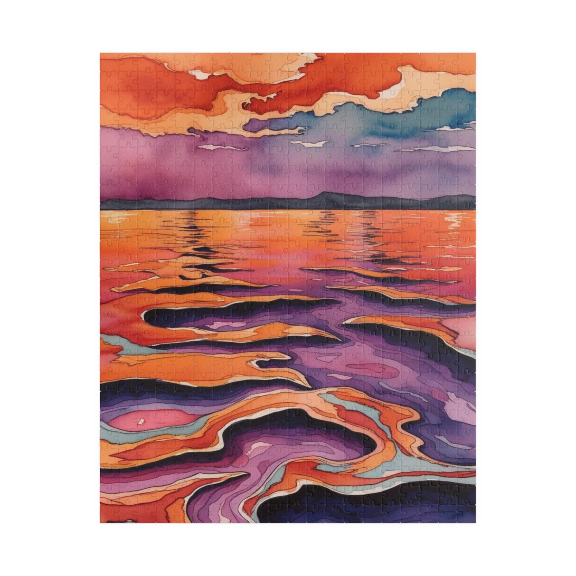 Surrealist Abstract Puzzle, Melting Horizon Modern Art Jigsaw Game 520 pcs (Vertical) Puzzle The Puzzle Chest