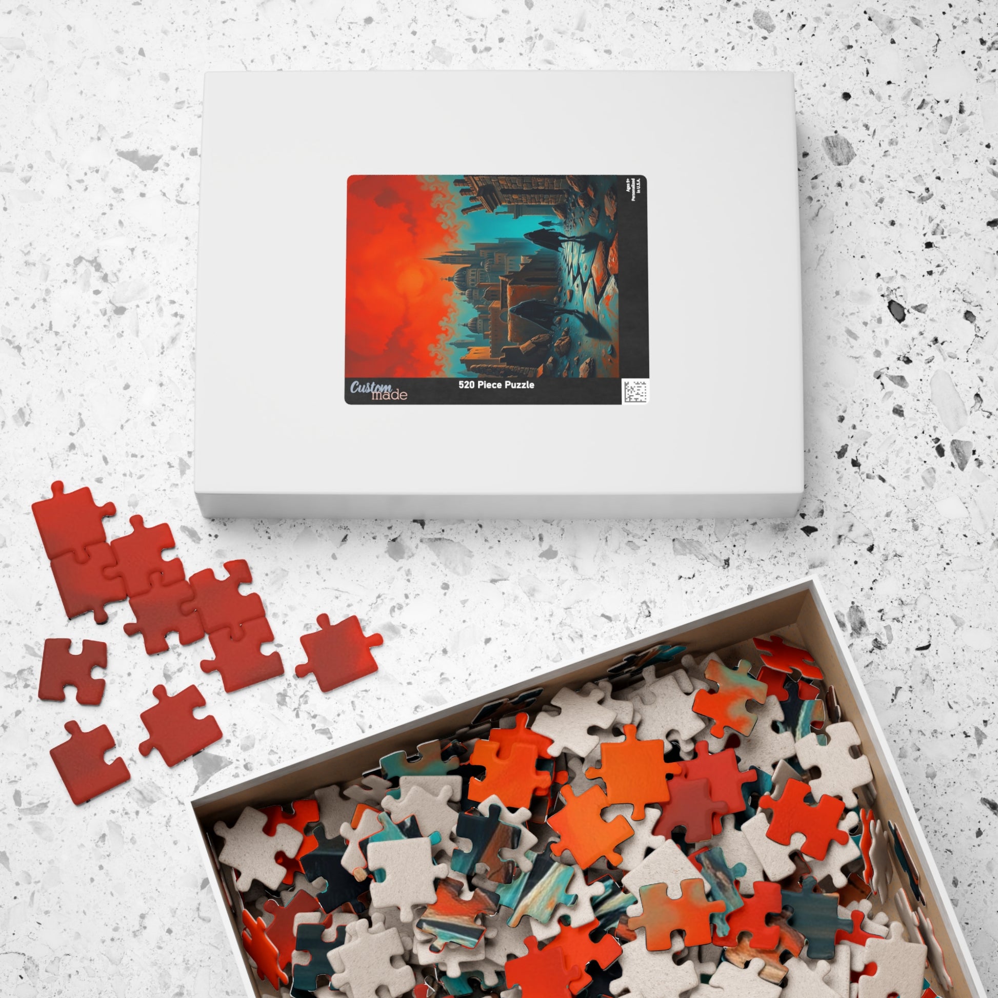 Gothic Cityscape Puzzle, 110-1014 Piece Jigsaw Game for Fantasy Dark Art Lover, Solo Fun, Entertaining Pastime for Mental Exercise, Giftable Puzzle The Puzzle Chest