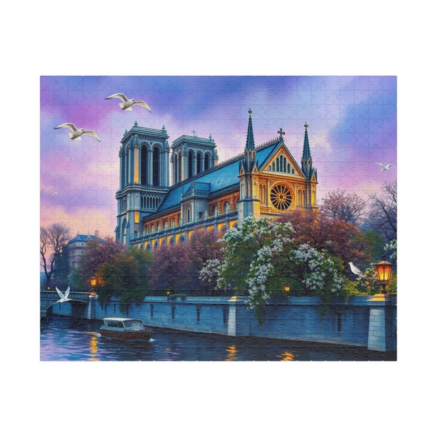 Notre Dame Cathedral Puzzle - Jigsaw of Gothic Church in Paris France, Historic Landmark Puzzle The Puzzle Chest