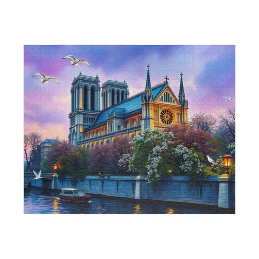 Notre Dame Cathedral Puzzle - Jigsaw of Gothic Church in Paris France, Historic Landmark Puzzle The Puzzle Chest