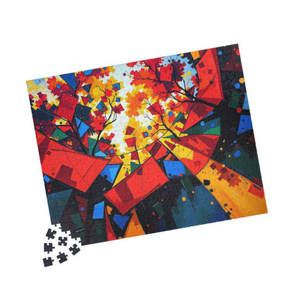 Vibrant Abstract Puzzle, Colorful Jigsaw for Family Game Night Puzzle The Puzzle Chest
