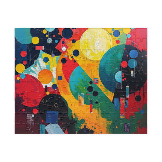 Colorful Abstract Art Puzzle | 110 to 1014 Pieces Adult Jigsaw Game, Friend Gift for Art Lover and Family Home Activity or Solo Fun 110 pcs (Horizontal) Puzzle The Puzzle Chest