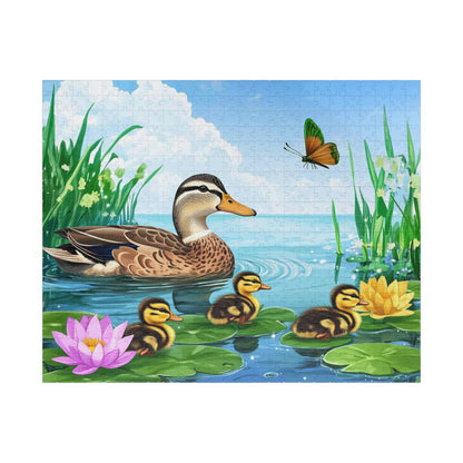 Mother Duck and Ducklings Puzzle | Scenic Pond Animal Jigsaw Game Puzzle The Puzzle Chest