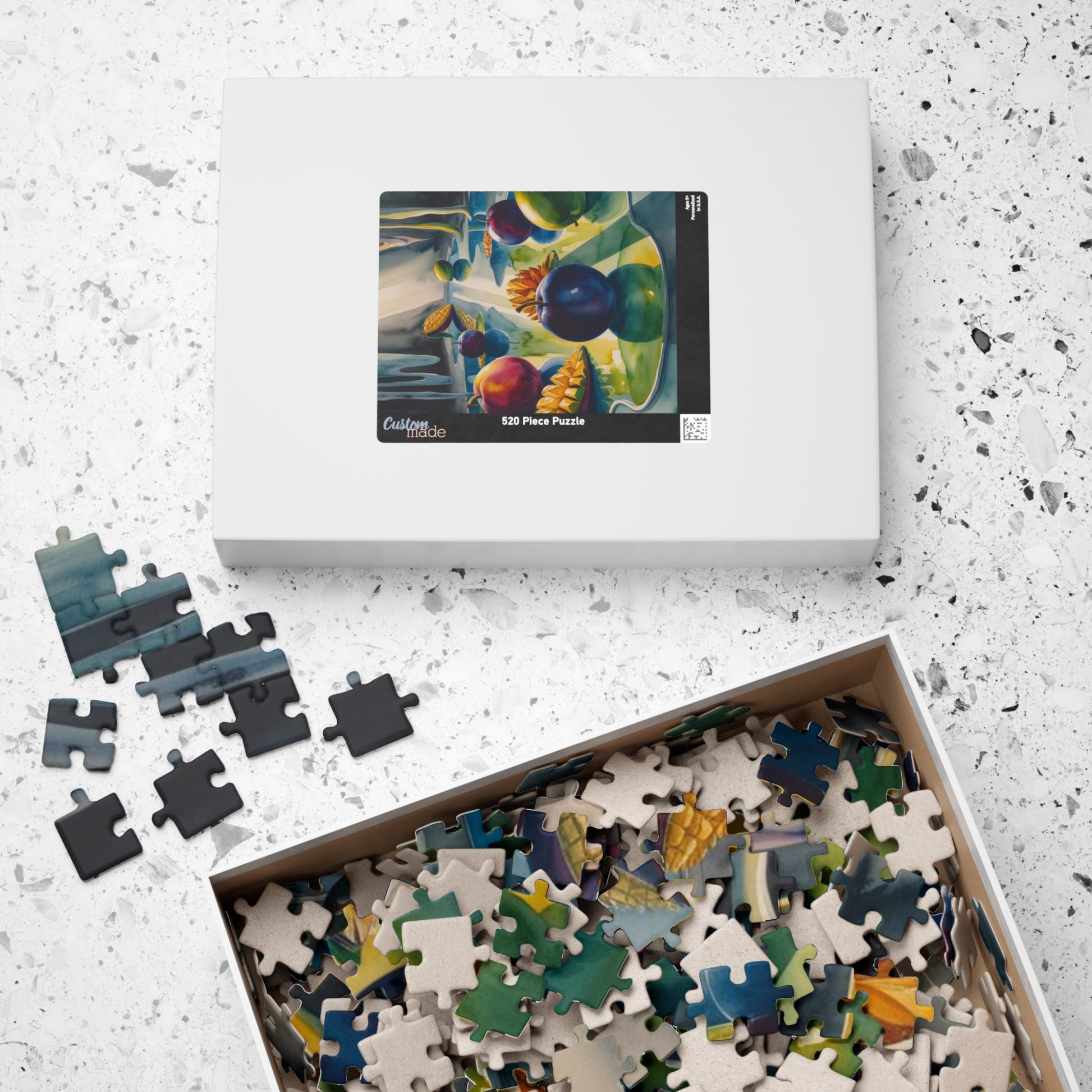 Surreal Dreamscape Puzzle, Oversized Fruit and Reflective Pools Jigsaw Game Inspired by Salvador Dali, Unique Giftable Puzzle, Mindfulness Puzzle The Puzzle Chest