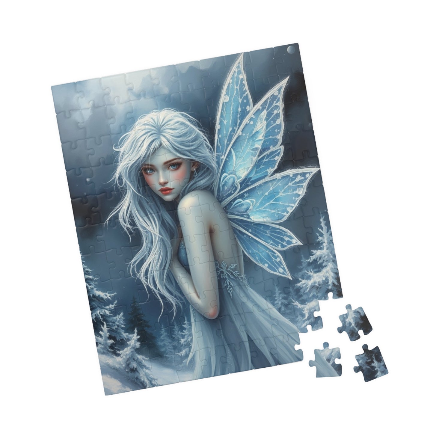 Frosted Winter Fairy Puzzle, Enchanted Mythical Creature, Magical Puzzle Lover Gift Fantasy Game for Cozy Family Night Solo Fun Brain Teaser Puzzle The Puzzle Chest