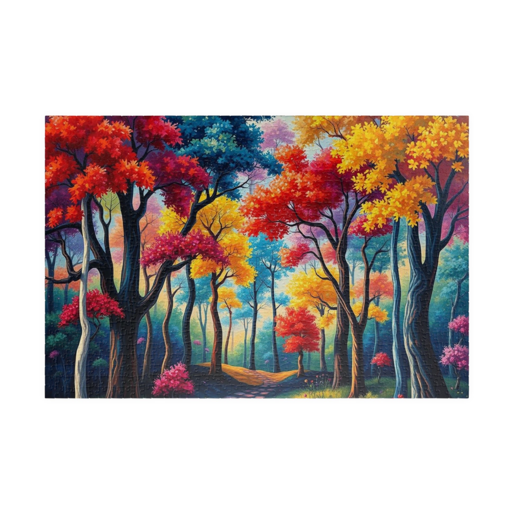 Autumn Woodland Puzzle - Landscape Jigsaw Game, Tranquil Fall Scenery, Family Game Night Gift for Nature Lover, Cozy Mindful Indoor Activity 1014 pcs (Horizontal) Puzzle The Puzzle Chest