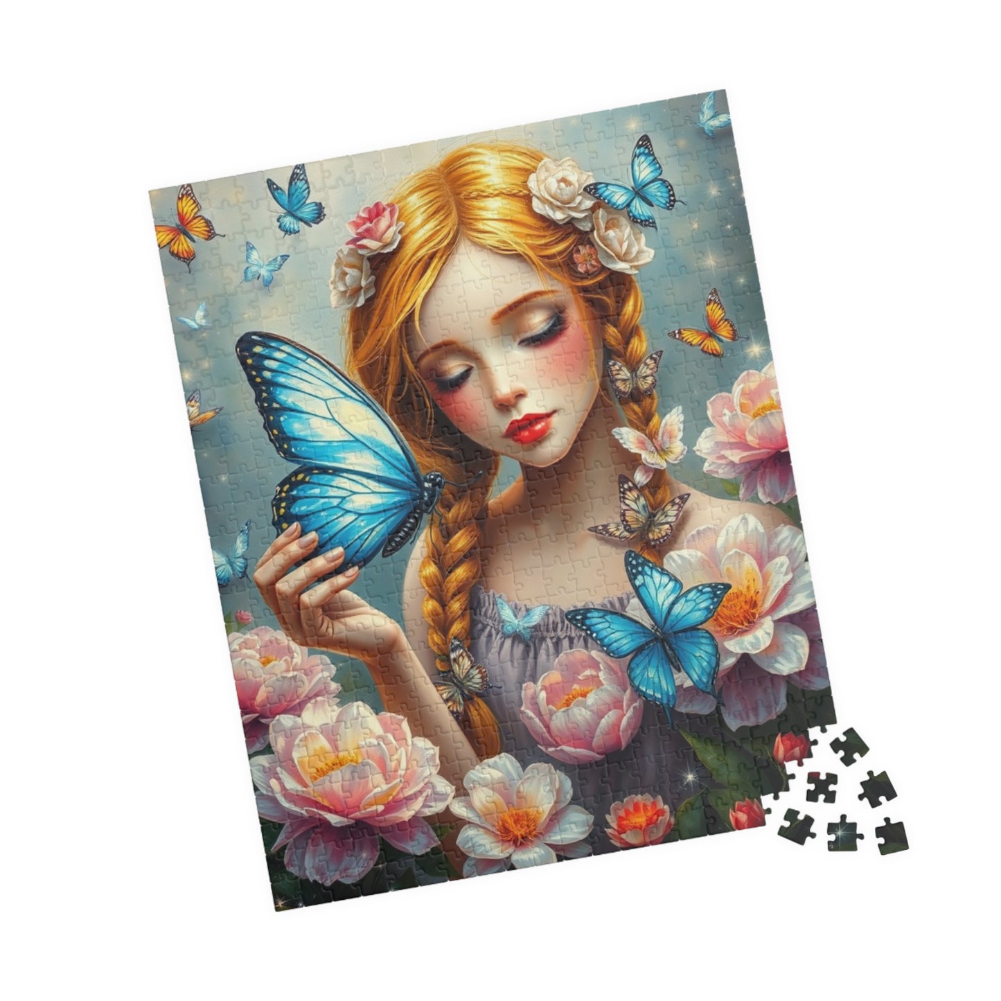 Butterfly Dream Puzzle, Enchanting Art Jigsaw Game, Nature Animal-themed Gift, Floral Puzzle for Adult, Family Activity or Solo Fun Puzzle The Puzzle Chest