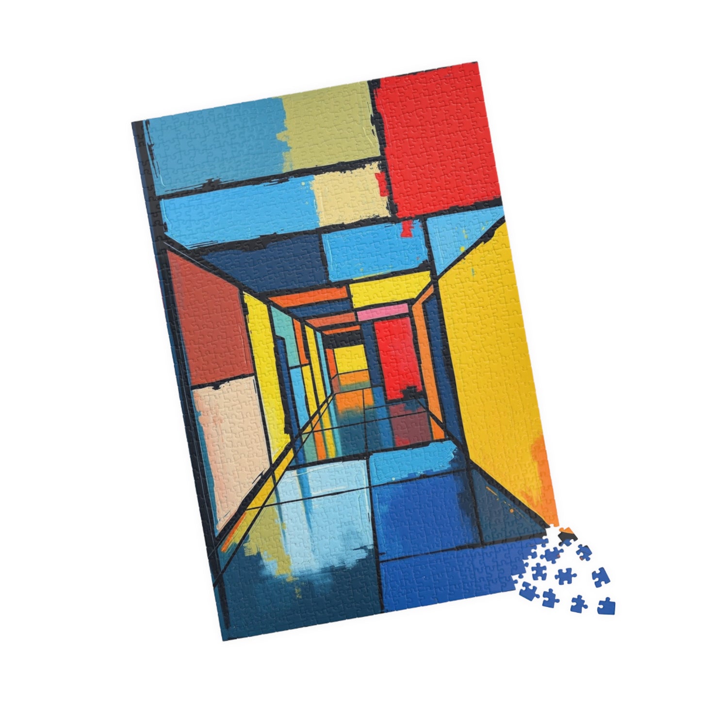 Colorful Abstract Art Puzzle - Geometric Shapes Jigsaw Game Puzzle The Puzzle Chest