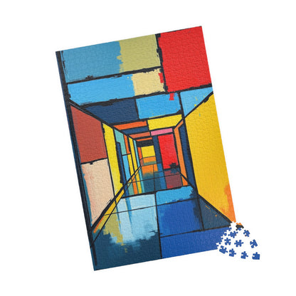 Colorful Abstract Art Puzzle - Geometric Shapes Jigsaw Game Puzzle The Puzzle Chest