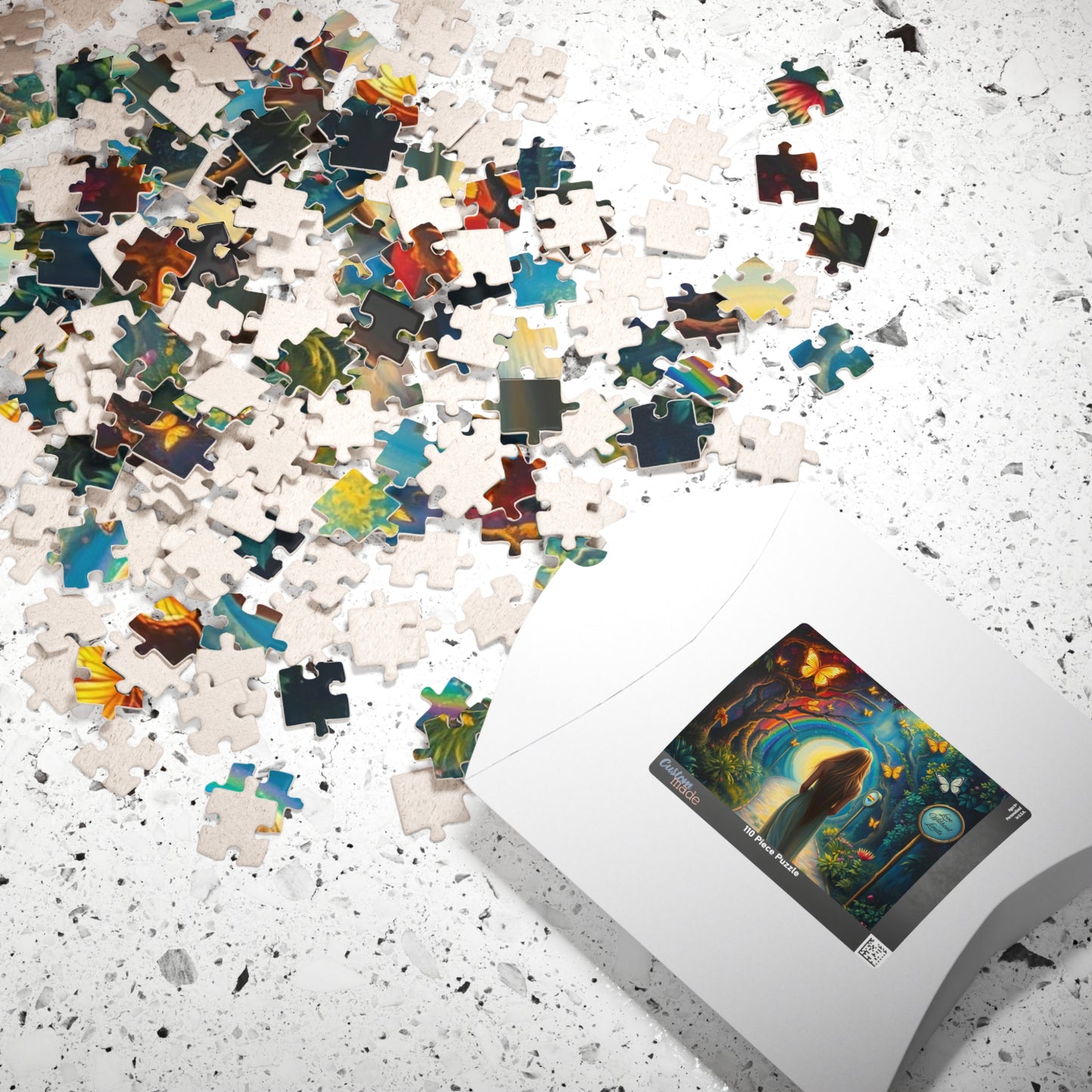 Whispers of the Rainbow Garden Jigsaw Puzzle, Rainbow Puzzle, LGBTQ Puzzle Art Pride Month Gift for Adults, Family Activity, Mindfulness Puzzle The Puzzle Chest