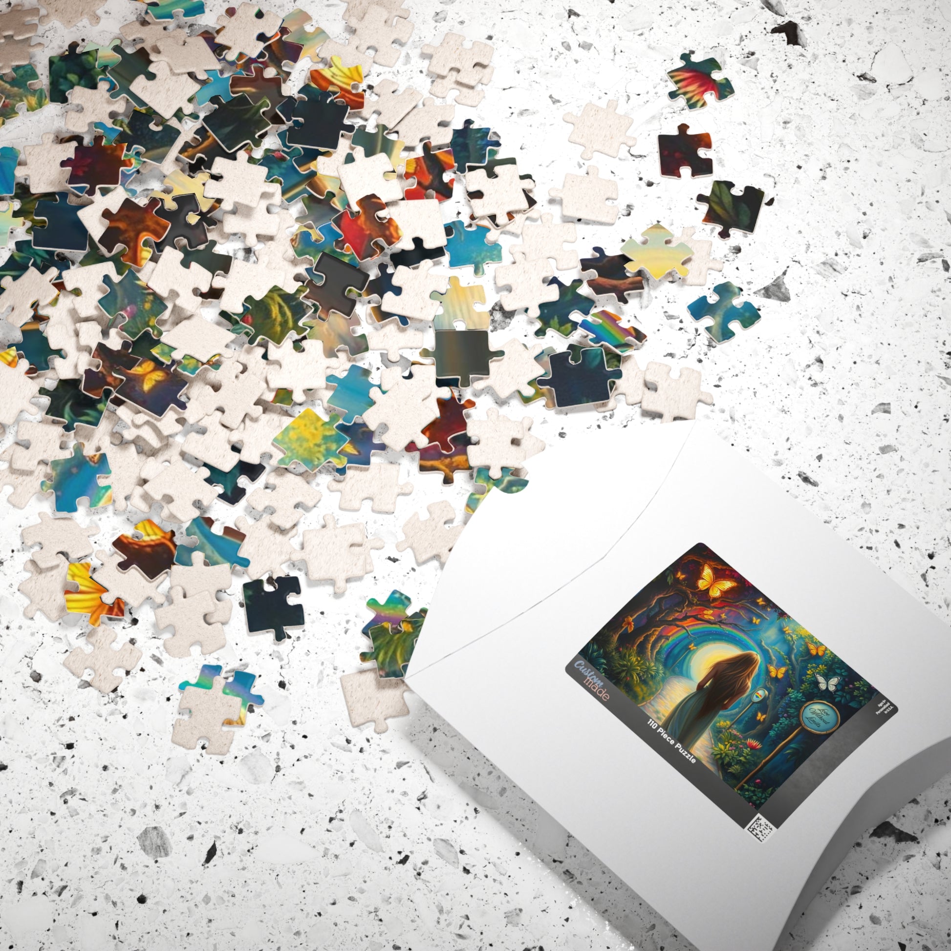 Whispers of the Rainbow Garden Jigsaw Puzzle, Rainbow Puzzle, LGBTQ Puzzle Art Pride Month Gift for Adults, Family Activity, Mindfulness Puzzle The Puzzle Chest
