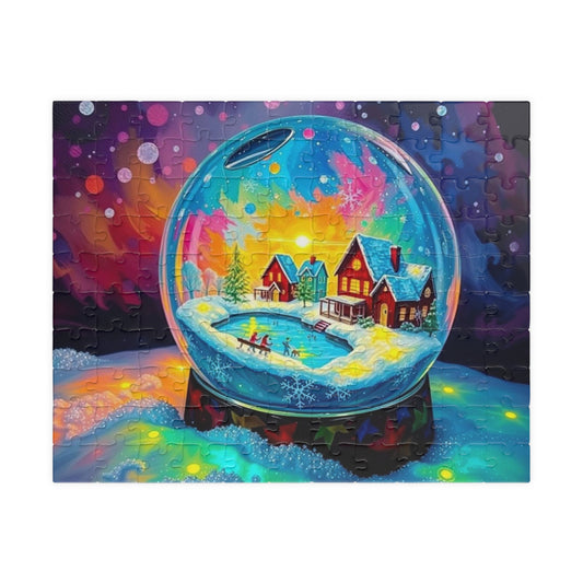 Snow Globe World Jigsaw Puzzle, Winter Gift for Family Game Night, Holiday Fun, or Cozy Nights In, Seasonal Brain Teaser 110-1014 Pieces