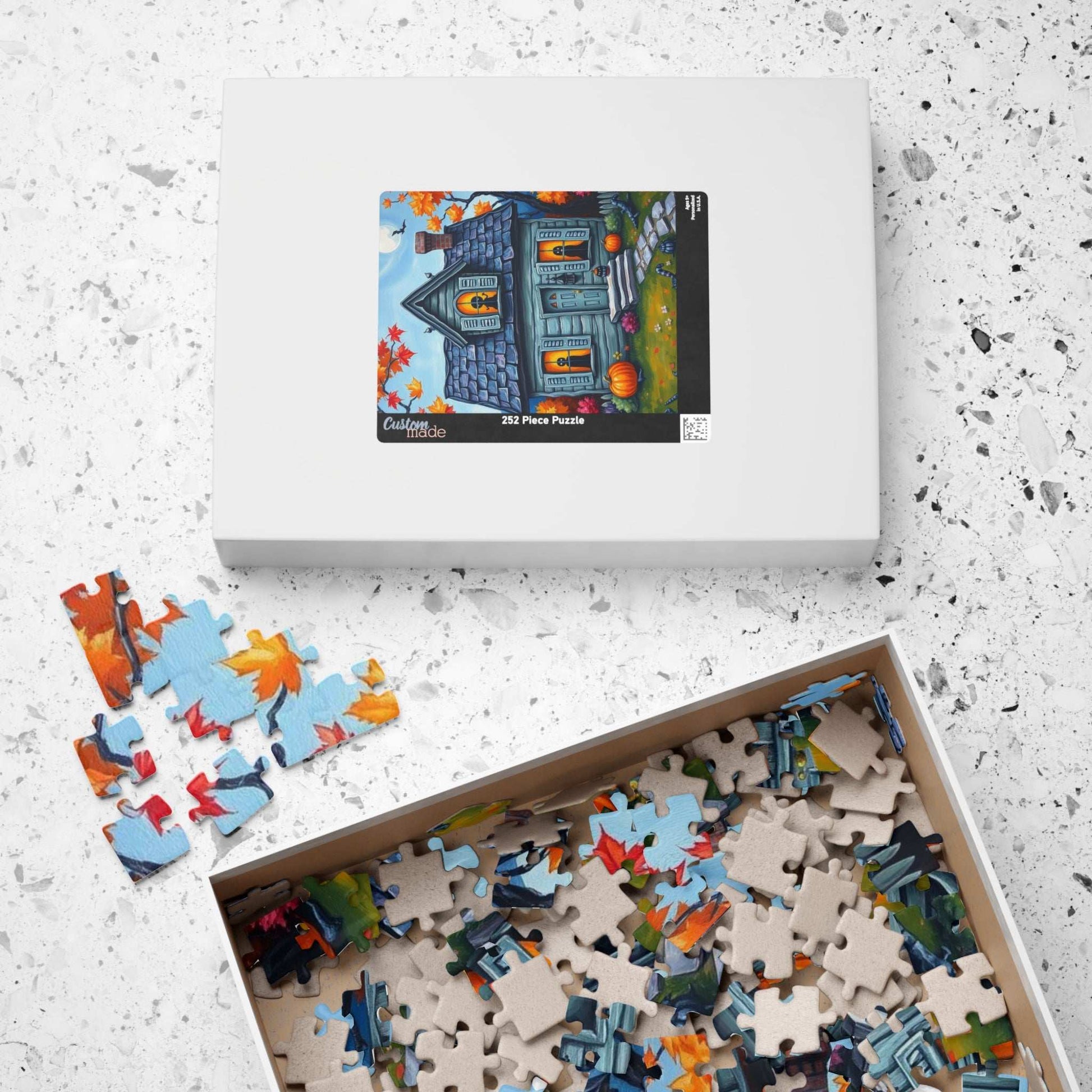 Autum Spirits Abound Jigsaw Puzzle - Halloween Ghost Puzzle for Adults Ideal for Family Game Night, Puzzle Lover Gift, Fun for Fall Occasion