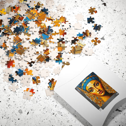 Mosaic Portrait Egyptian Queen Puzzle, 110-1014 Pieces Beautiful Nefertiti Jigsaw Game, Gift for Art Lovers, Challenging Pastime, Family Fun Puzzle The Puzzle Chest
