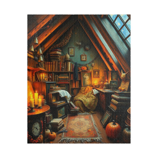 Dreamy Autumn Attic Puzzle 110, 252, 520, 1014-piece, Cozy Indoor Art, Home Décor, Family Game Night, Brain Teaser Gift for Puzzle Lovers