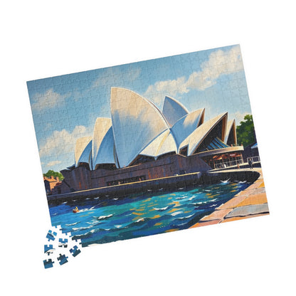 Sunny Day Sydney Opera House Puzzle, Famous Landmark Jigsaw Game, Art Lovers and Enthusiasts, Unique Gift for Traveler, Entertaining Pastime Puzzle The Puzzle Chest