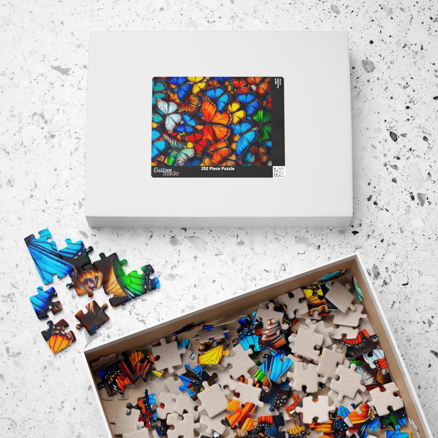 Chaotic Butterfly Collage Puzzle Jigsaw for Nature Lovers, Perfect Gift for Entomology Puzzle Lovers, Family Fun, Creative Hobby, Mental Exercise Puzzle The Puzzle Chest