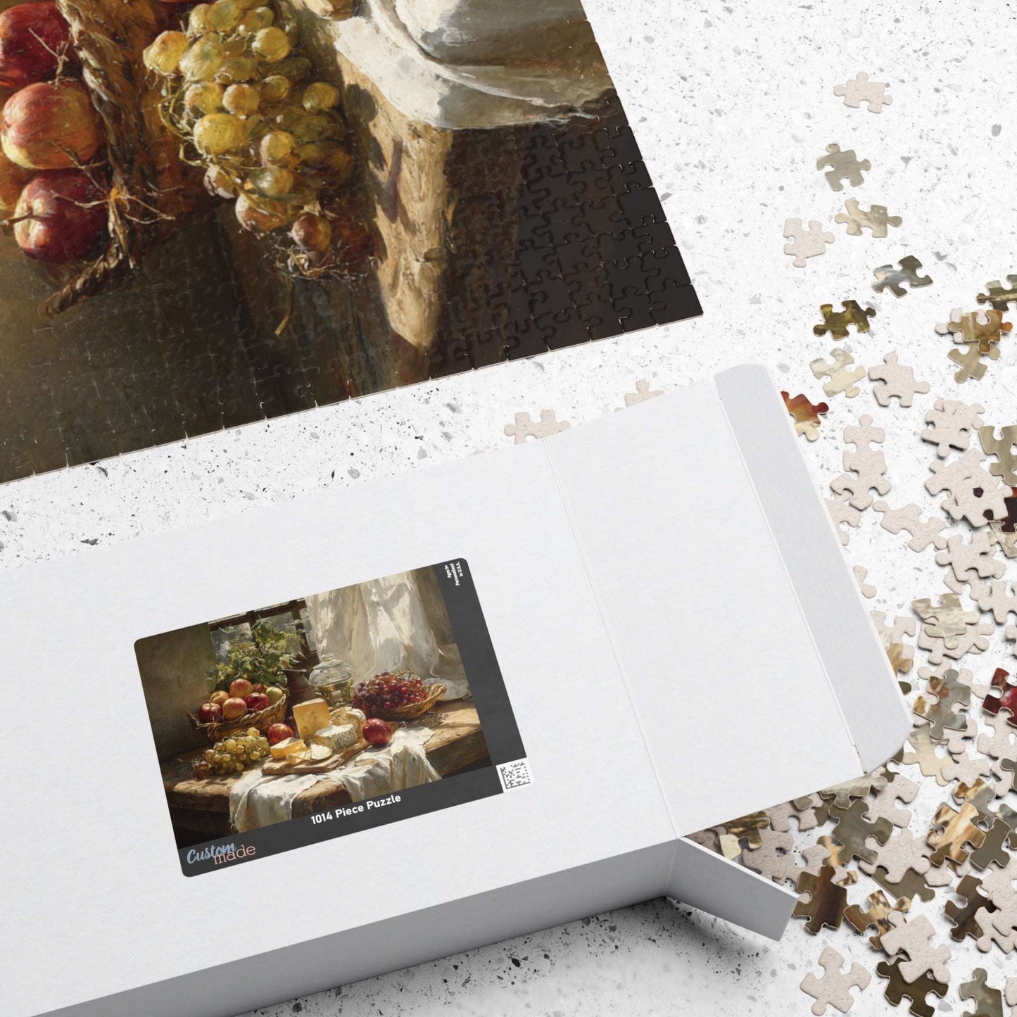 Still Life Fruit and Cheese Puzzle | Classic Tabletop Scene