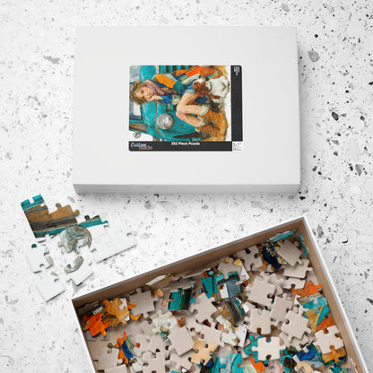 Rustic Country Girl and Dog Jigsaw Puzzle - Vintage Truck and Spaniel Companion Puzzle The Puzzle Chest