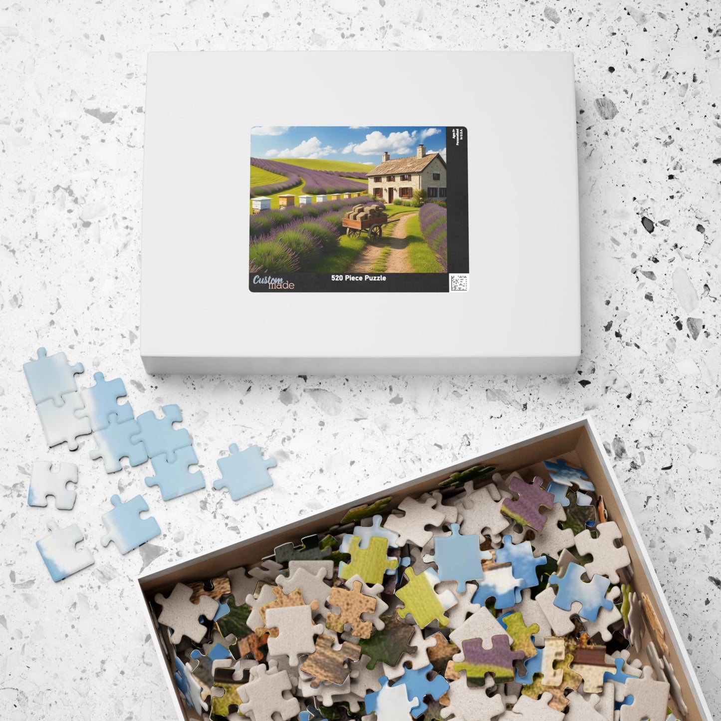Lavender Farm Landscape Puzzle, Serenity in Each Piece, Perfect for Family Game Night or Solo Fun, Nature Lover Gift, Relaxing Activity Puzzle The Puzzle Chest
