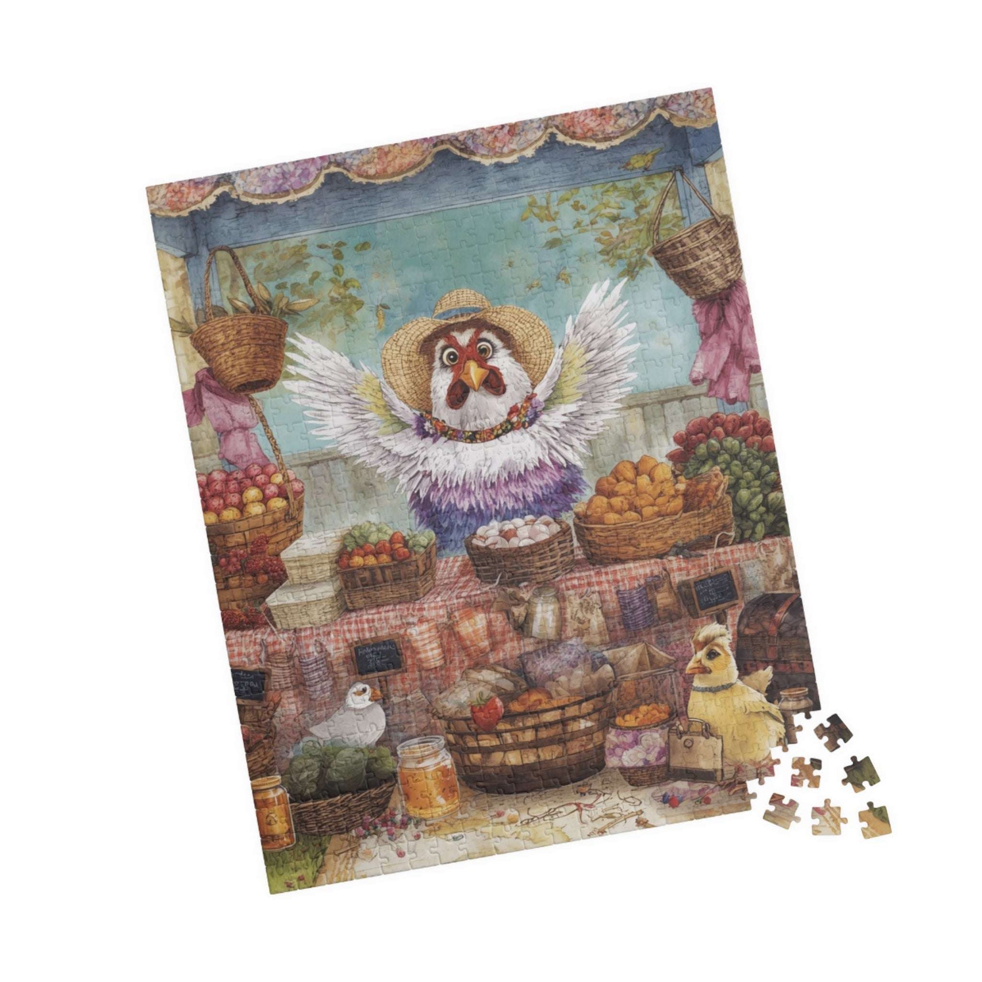 Chicken Farmer Jigsaw Puzzle, Bird Puzzle Ideal for Family Fun, Holiday Birthday Gifts, Game Night, Brain Teaser, Creative Hobby Puzzle The Puzzle Chest