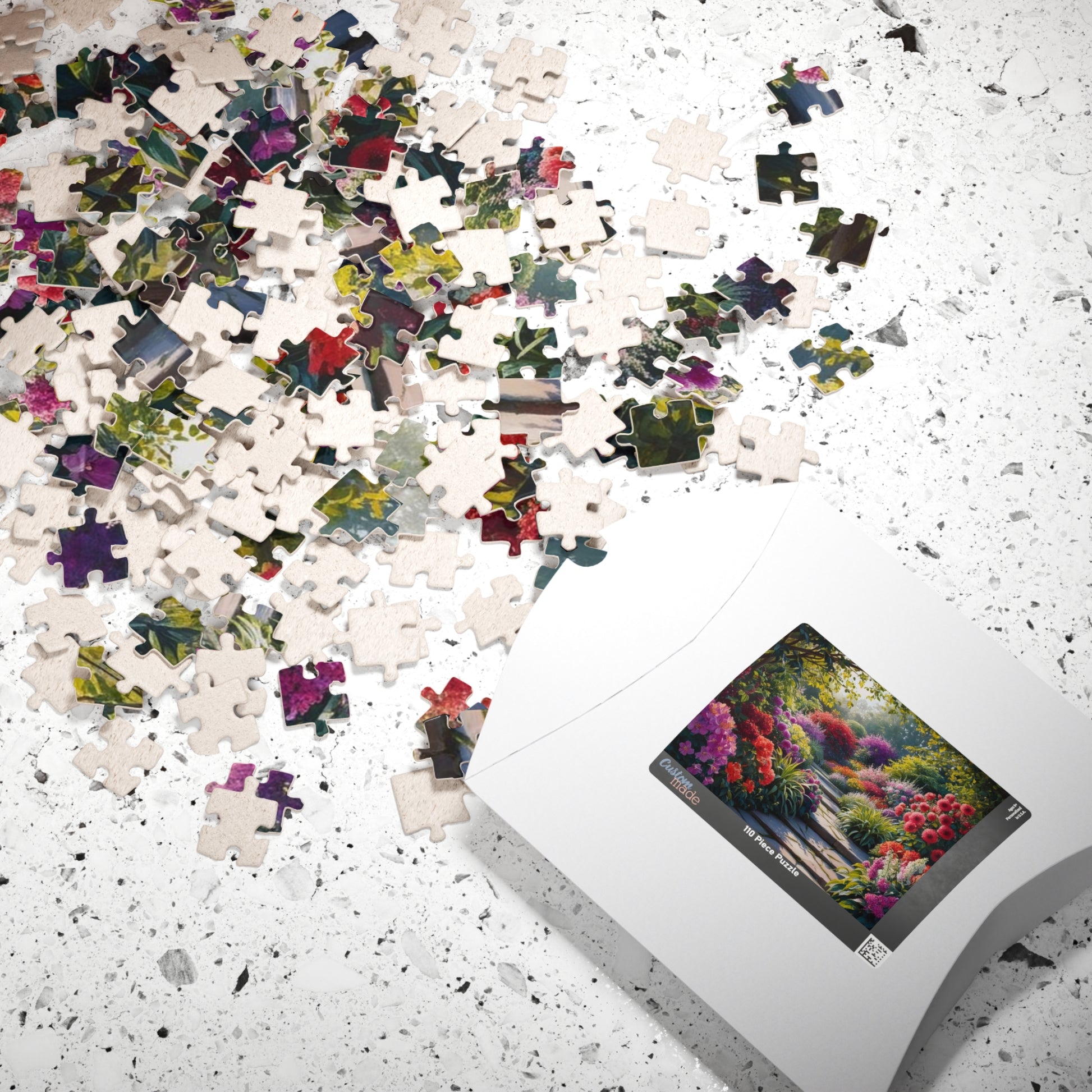 Floral Garden Puzzle - 110, 252, 520, 1014-piece, Flower Adult Jigsaw Game, Nature Theme Family Time Activity or Solo Puzzle Lover Gift Idea Puzzle The Puzzle Chest