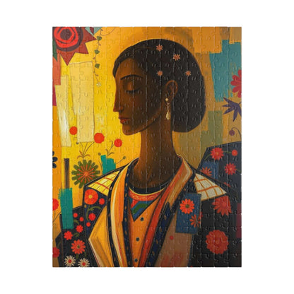 Beautiful Woman Art Puzzle, Afrocentric Jigsaw Game for Adults, Black Art Lover Gift for Friends, Mindful Activity, Mental Exercise 252 pcs (Vertical) Puzzle The Puzzle Chest