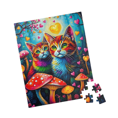 Whimsy Woods - Rainbow Cats and Pride Forest Jigsaw Puzzle, 110 to 1014-piece, Cat Lover Gift, Family Activity or Solo Fun, Brain Teaser Puzzle The Puzzle Chest