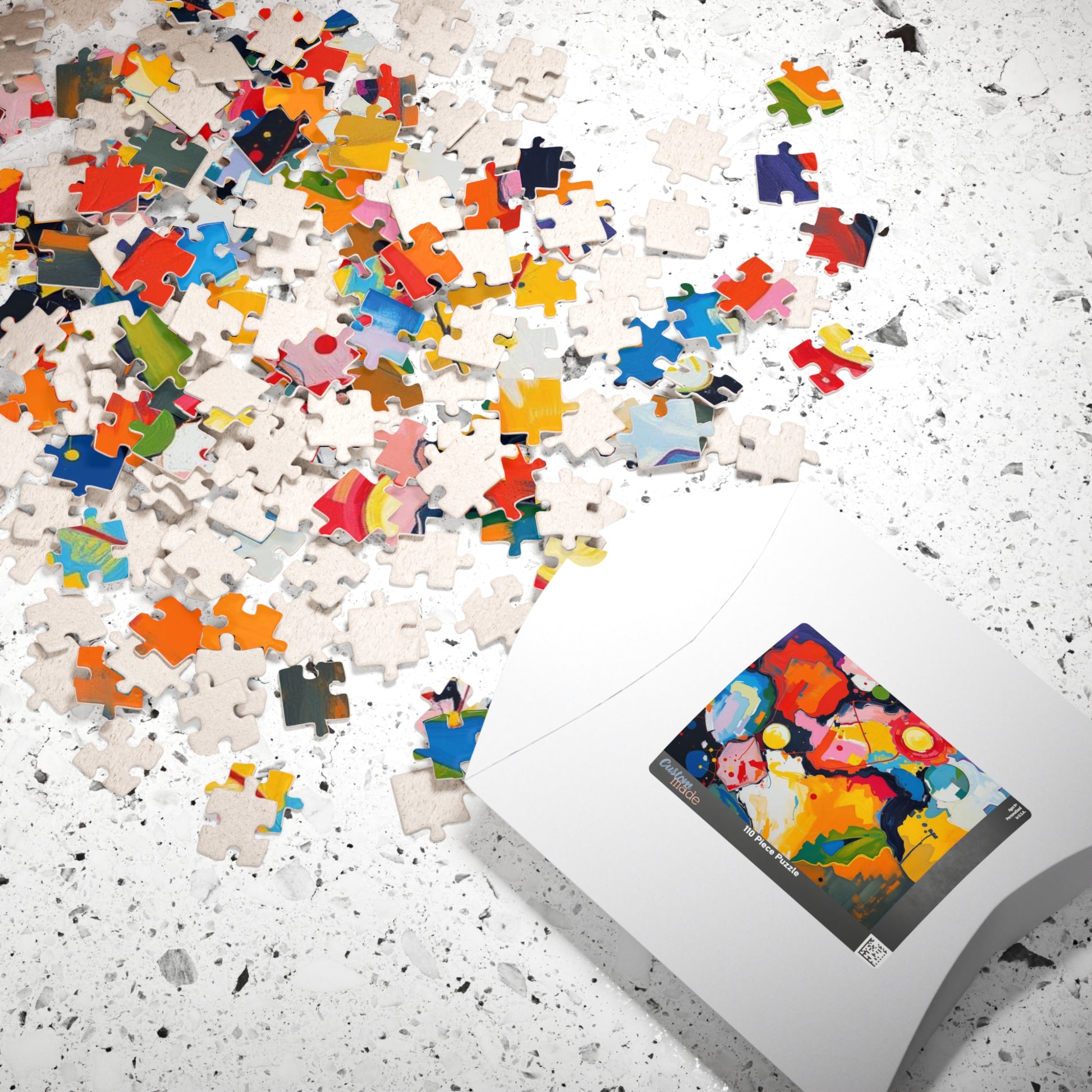 Vibrant Art Abstract Puzzle, Colorful Jigsaw Puzzle for Adults Puzzle The Puzzle Chest