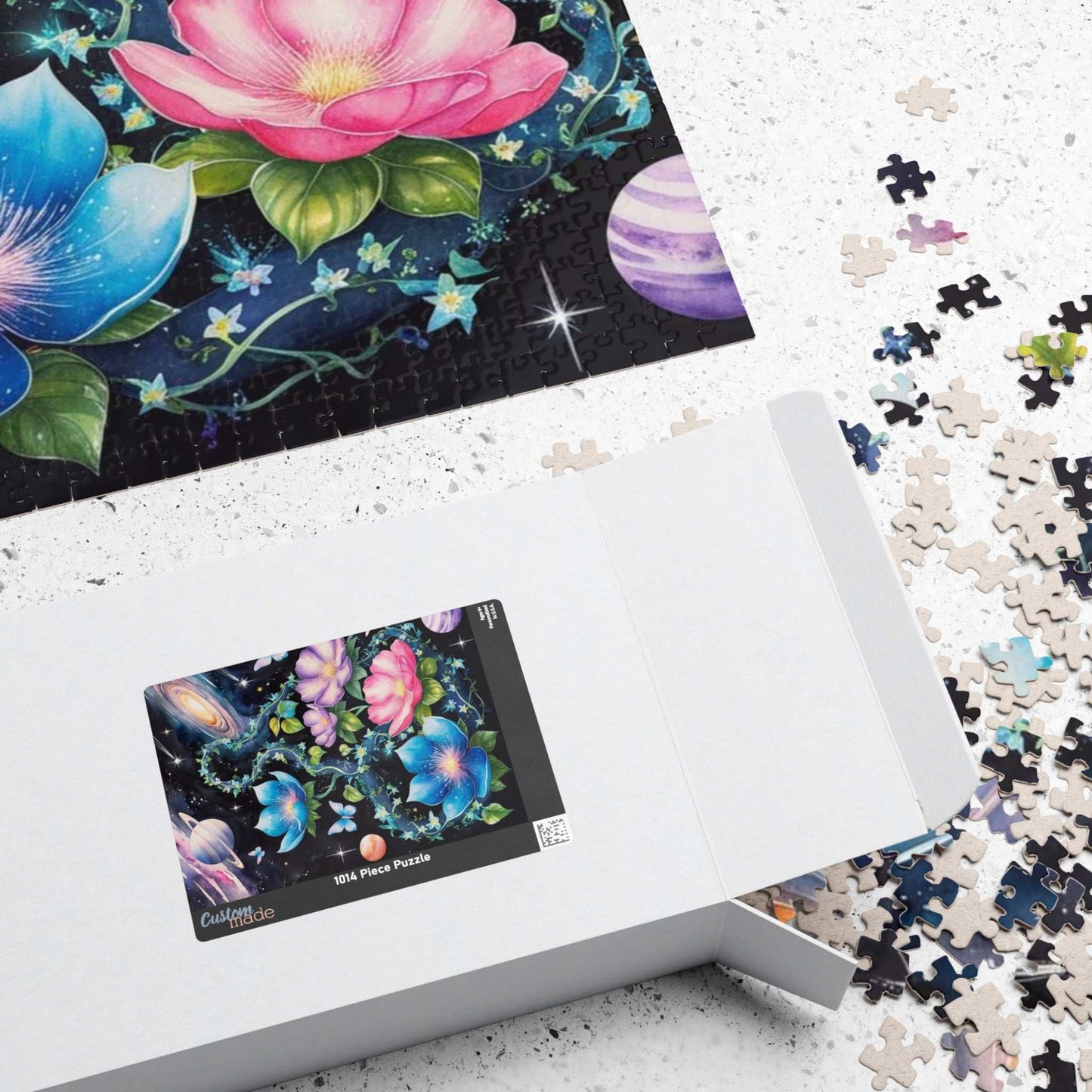 Cosmic Garden Jigsaw Puzzle (Butterflies Planets Stars), Fantasy Family Game Night, Adult Activity, Syfy Space Lover Gift, Hobby Puzzle The Puzzle Chest