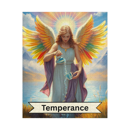 Angel Temperance Puzzle - Tarot Card Style Jigsaw Game for Spiritual Art Meditation Gift, Home Decor, Family Fun Activity, 110-1014 Pieces 520 pcs (Vertical) Puzzle The Puzzle Chest