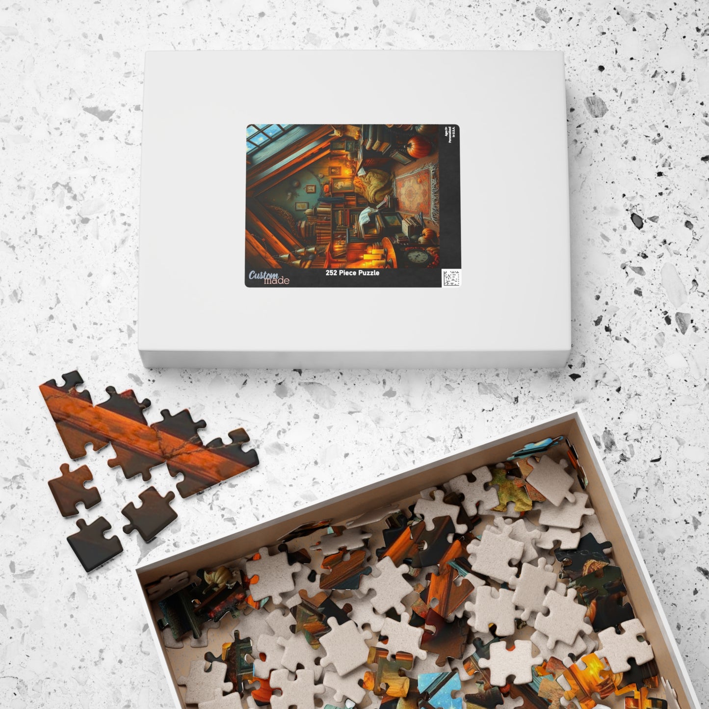 Dreamy Autumn Attic Puzzle 110, 252, 520, 1014-piece, Cozy Indoor Art, Home Décor, Family Game Night, Brain Teaser Gift for Puzzle Lovers